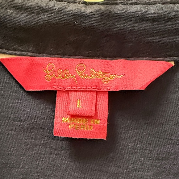 Lilly Pulitzer Navy Polo Top - Picture 2 of 4